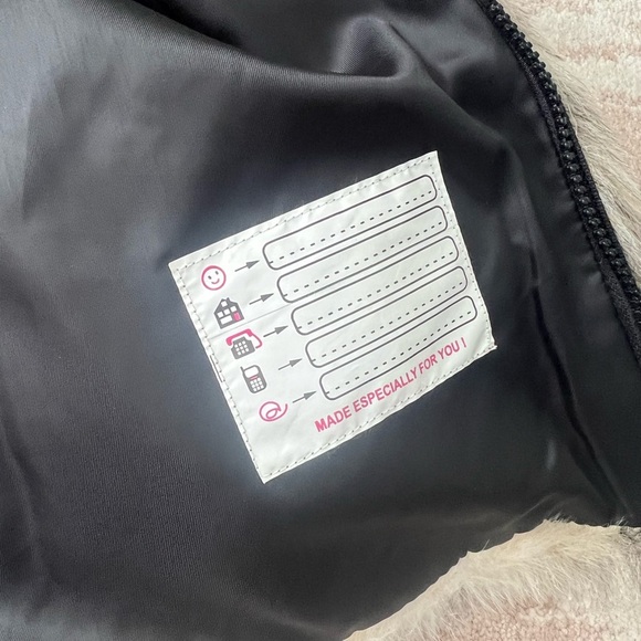 Vintage IZZI Kids Fuzzy Faux Fur Leopard Print Hooded Jacket SZ Small 7/8 Girls - Picture 5 of 16